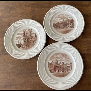 Wedgwood OLD LONDON VIEWS Set of 3 Transferware Plates 10.5" from 1941